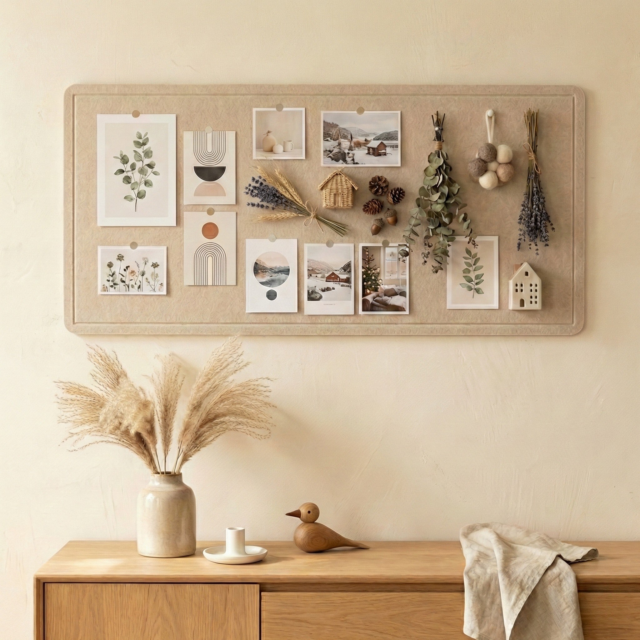 데이엘라 무타공 다용도 부착식 게시판 유치원 사무실 알림판 메모보드, 라이트브라운 12,900원