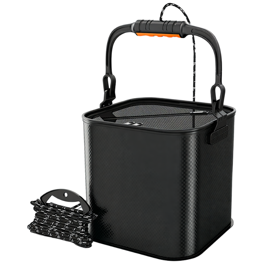 너츠 14L 접이식 다용도 두레박 멀티 버킷 살림망 (로프5m포함), 블랙 9,400원