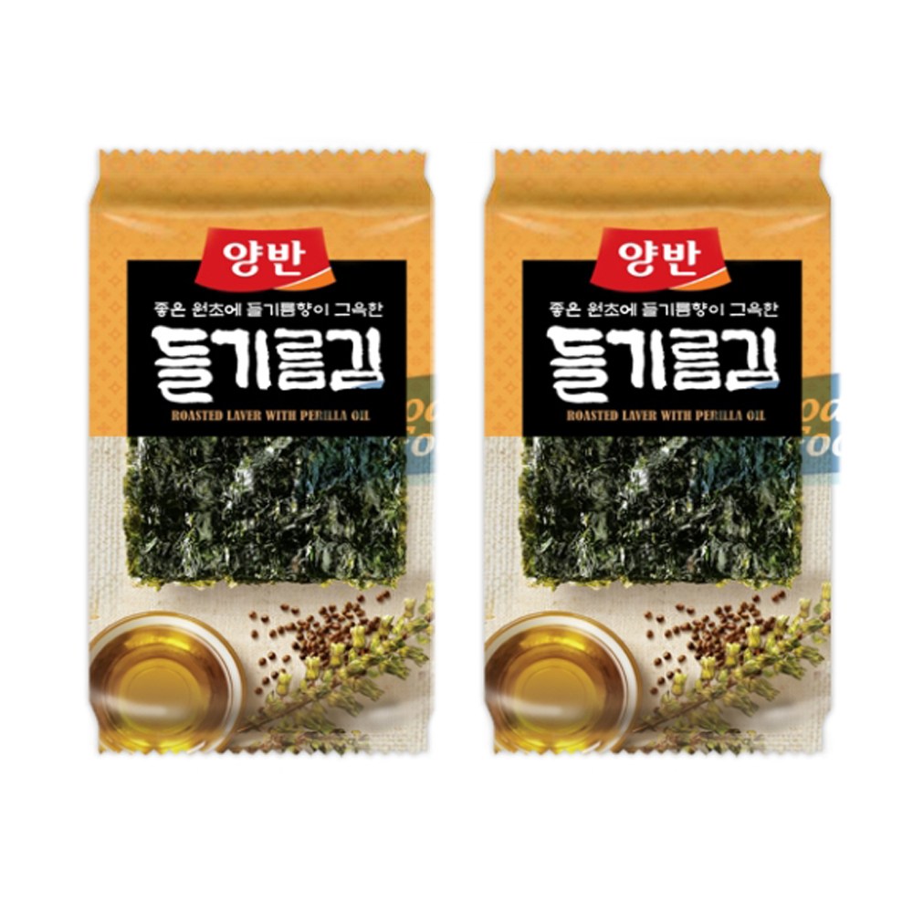 양반김 도시락김 들기름김 4g 16봉 5세트 무료배송 26,500원