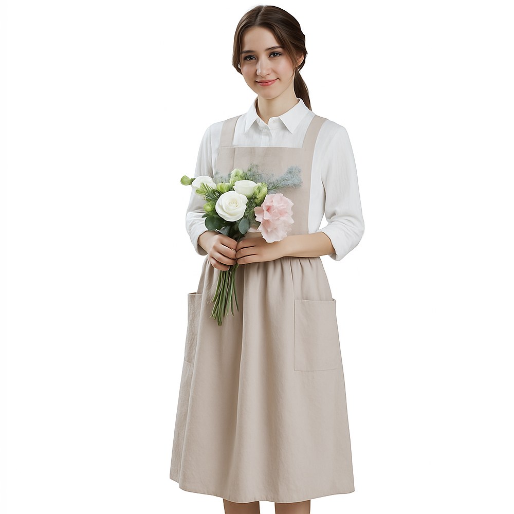 모아룸 원피스형 코튼 카페 앞치마 7,660원