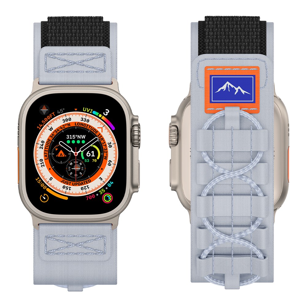 엔인원 애플워치 호환 울트라 스트랩 스포츠 루프 나일론 밴드 엑티브 스포티 디자인, 그레이 19,900원