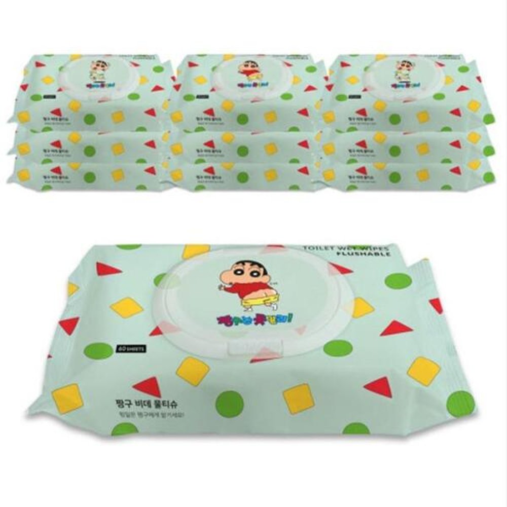 HYIK005H4B짱구는못말려 비데 물티슈 캡형 60매 10팩 46,790원