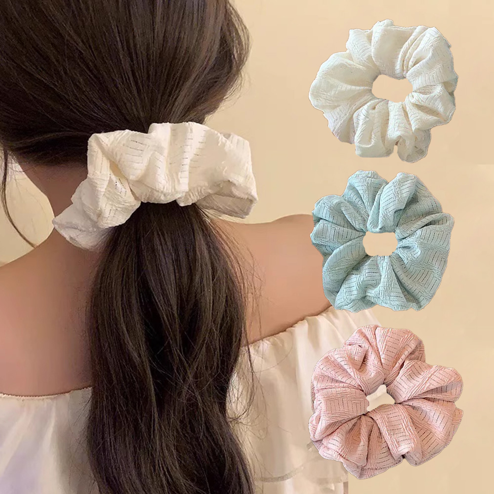 워더미 여성용 파스텔 볼륨 빅 스크런치 왕 곱창밴드 3종 세트 M2014 5,900원