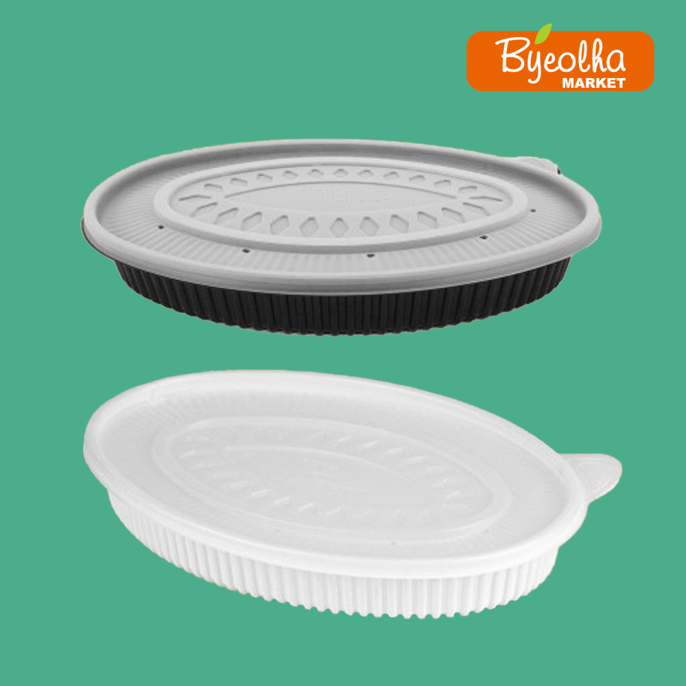 JH 타원형 찜용기 소 1900ml 100개 세트 일회용 배달 포장 찜닭 해물찜 볶음 PP 용기 68,100원