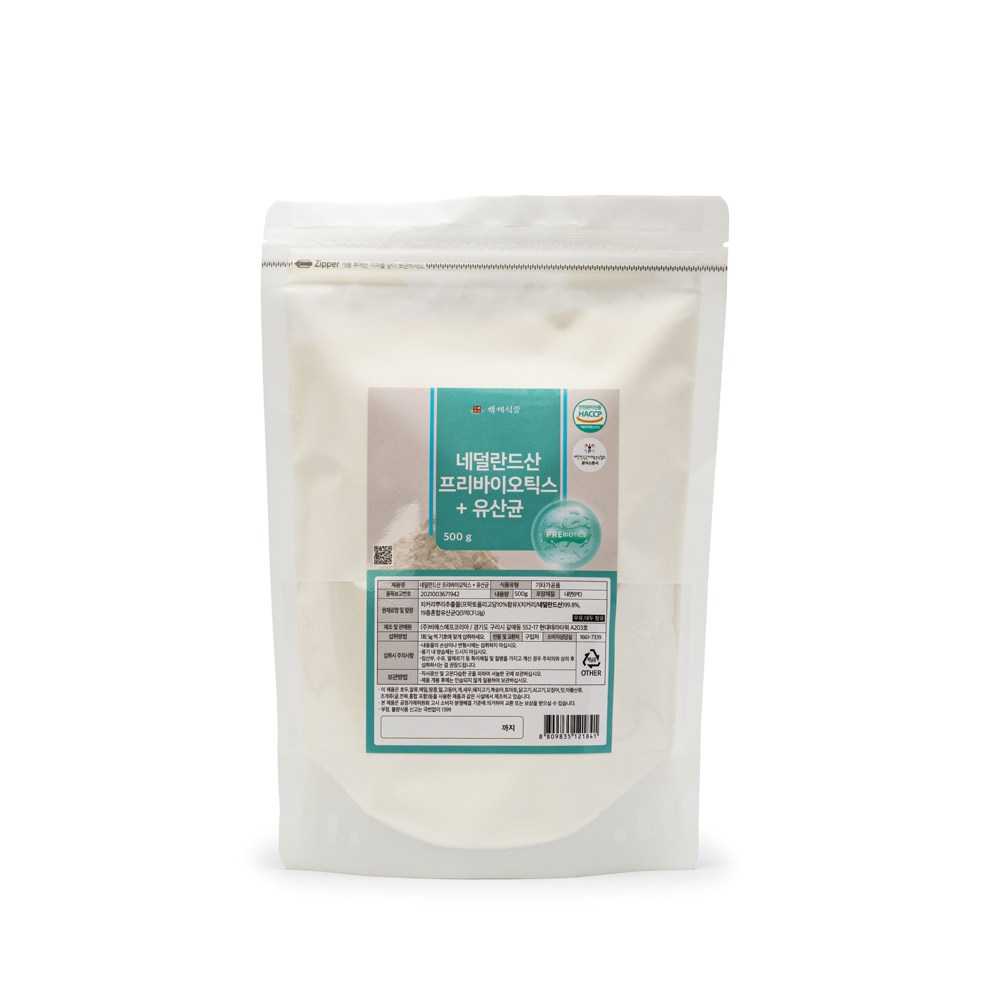 백세식품 네덜란드산 프리바이오틱스+유산균(치커리뿌리추출물) 500g팩 HACCP인증제품, 1개, 500g 16,480원