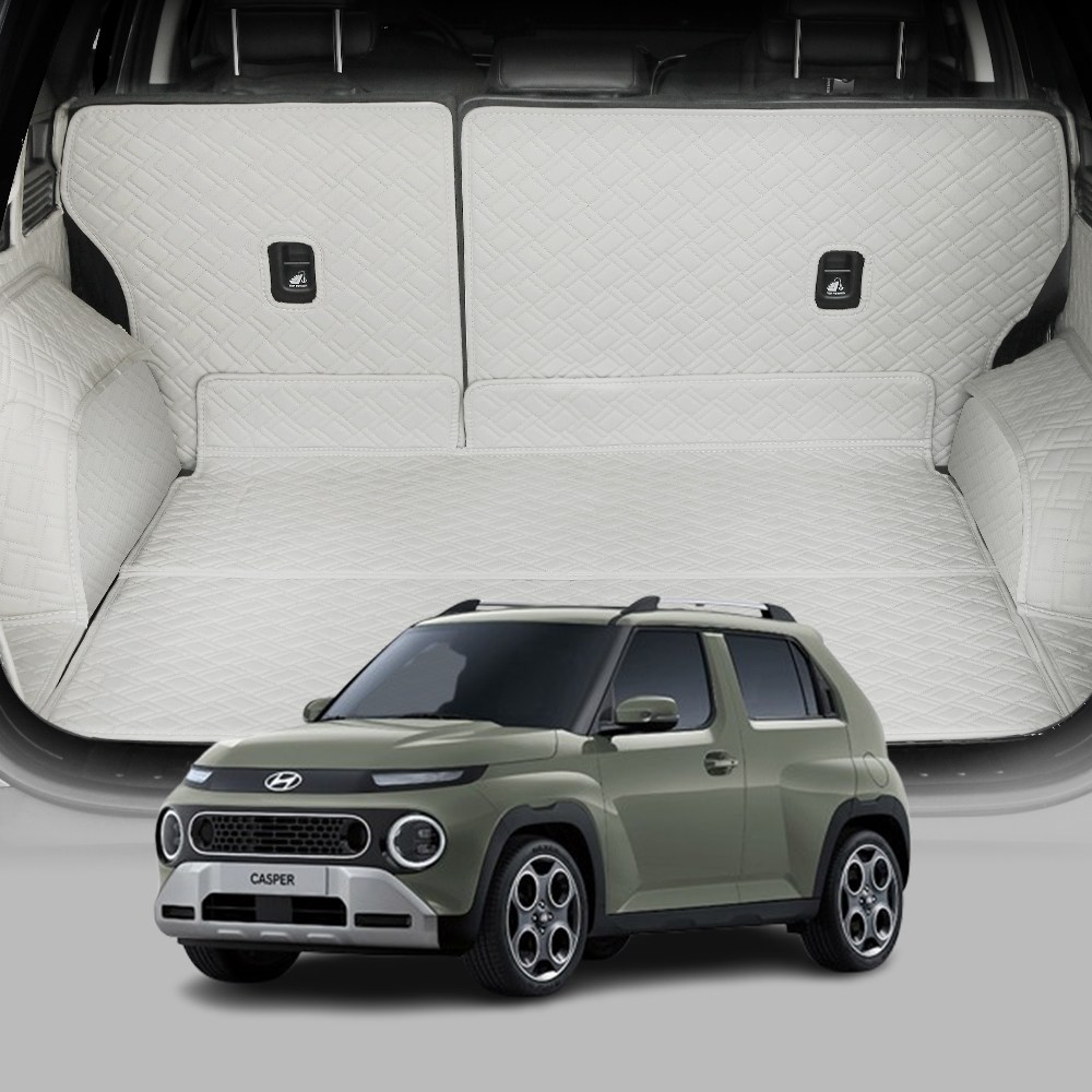 (증정 이벤트)디테일링 우븐블럭 트렁크매트 현대 캐스퍼, 그레이 x 실버, 컴포트(2열 슬라이딩) O 139,000원