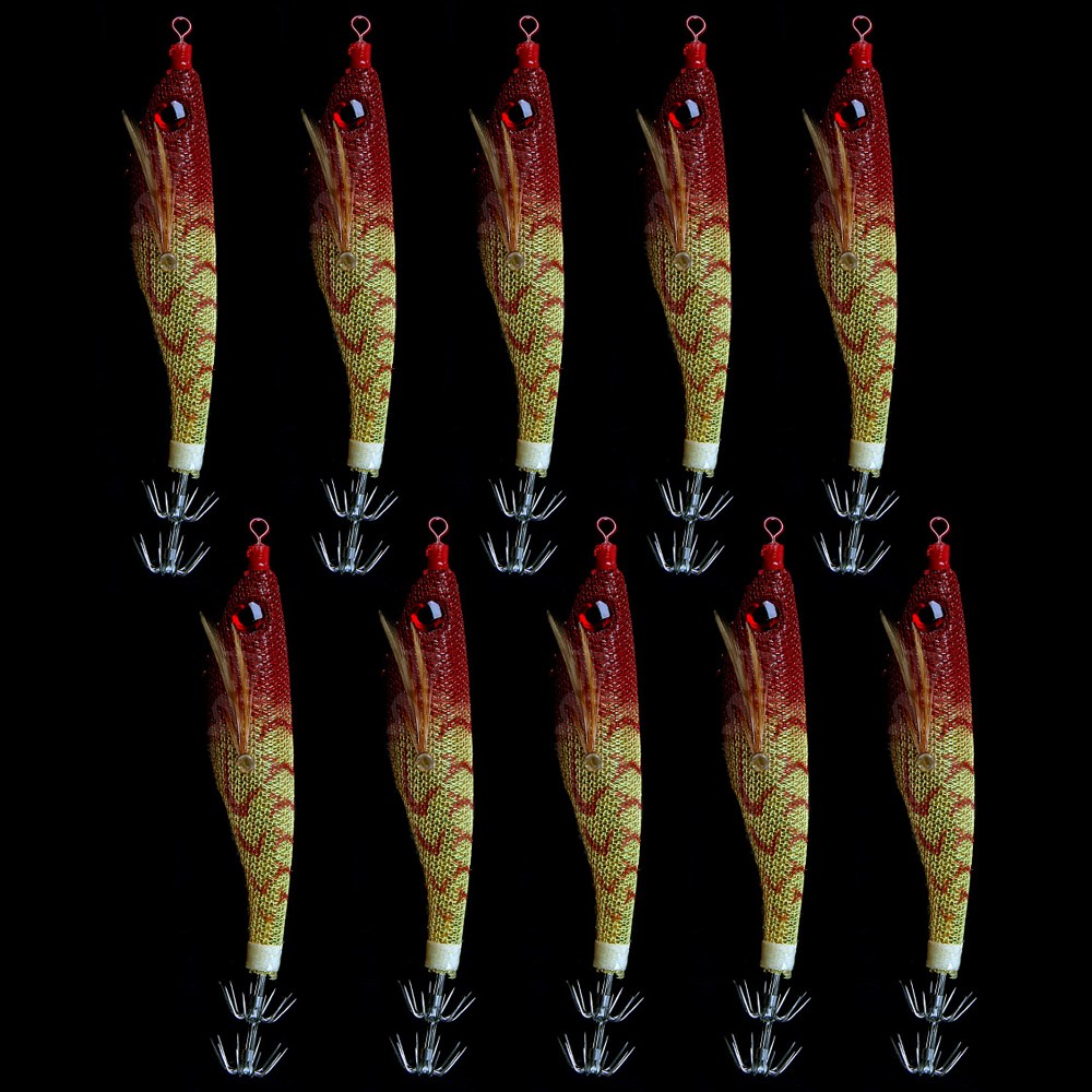 나까쭈오 태클 수평에기 10종 쭈꾸미 갑오징어 문어 - 3번 레드헤드 옐로우, #3 레드헤드 옐로우- 10개 32,000원