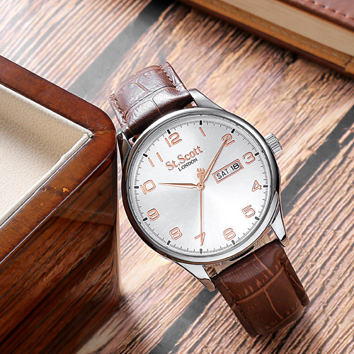 세인트스코트 ST7111L 데이앤데이트 남성 가죽 시계 4종 49,000원