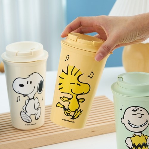 [텐바이텐] 피너츠 댄싱 피너츠 이중 텀블러(우드스탁), 옐로우, 1개, 453ml 14,170원