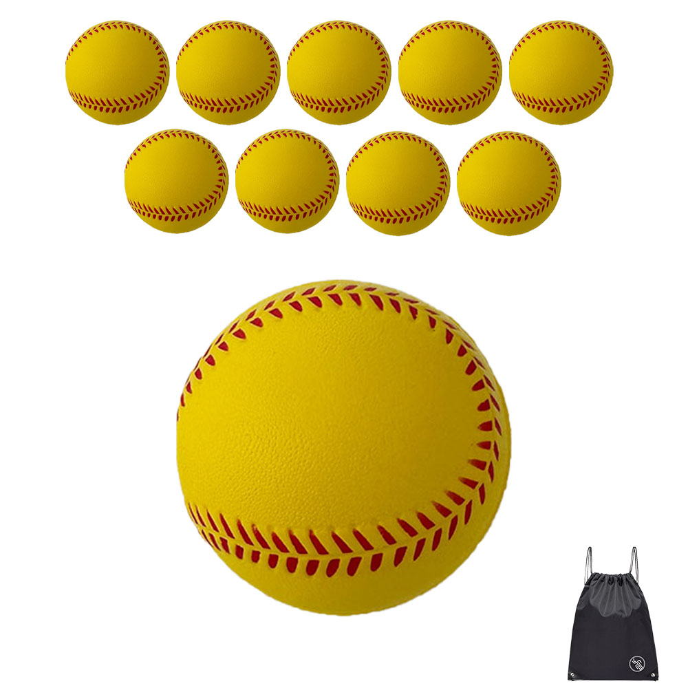 VITALO 말랑 소프트 야구공 안전 폼볼 연습용 캐치볼 실내 야외용 4P/10P+PGN짐쌕(블랙) 15,800원