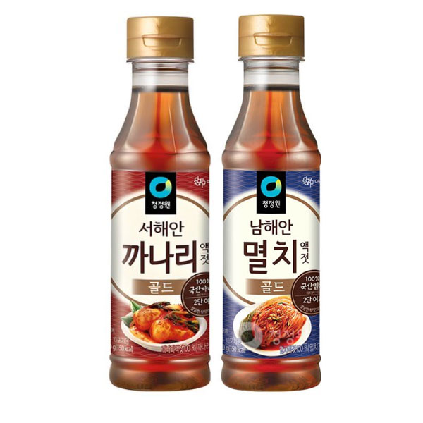 청정원 까나리 액젓 500g 1개 + 멸치액젓 500g 1개 9,990원