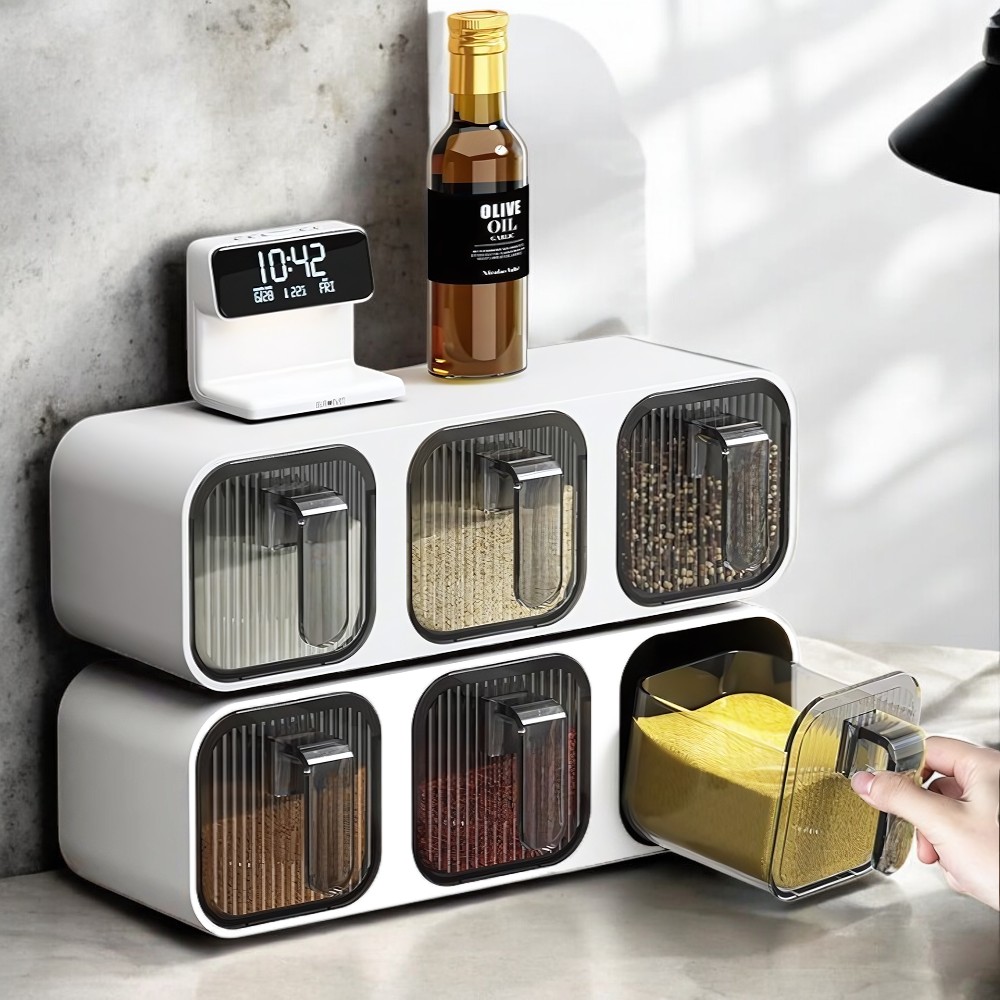 제이치 벽걸이 양념통 무타공 조미료통 화이트3P, 1세트, 350ml 20,000원