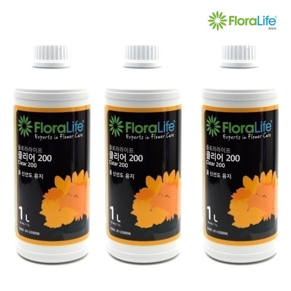 플로라라이프 절화 꽃 생화 수명 연장제 보존제 1L 오아시스 클리어200 +자재스토어 장갑셋트 39,900원