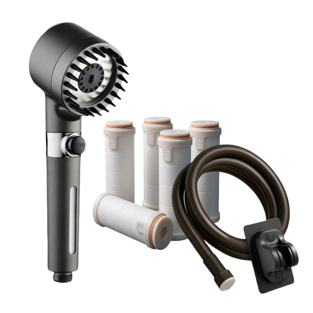 올팜 두피 마사지 샤워기 헤드 세트 3단모드 온오프 1년치 필터 포함, 1개, 블랙 29,900원