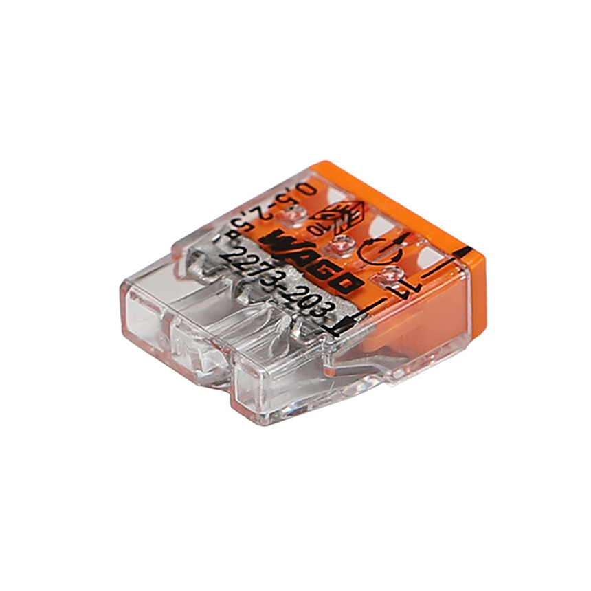 WAGO 와고 전선커넥터 전선연결 단선용 3P 2273-203 25개 5,390원