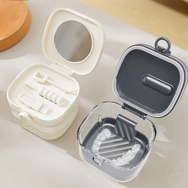 투명 틀니 케이스 교정기 세척, 화이트, 1개 9,900원