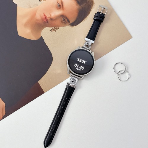 갤럭시워치 여성 시계줄 큐빅 가죽 하트 감성 워치밴드 8 7 6 5 4  FE 프로 액티브 클래식 24,900원