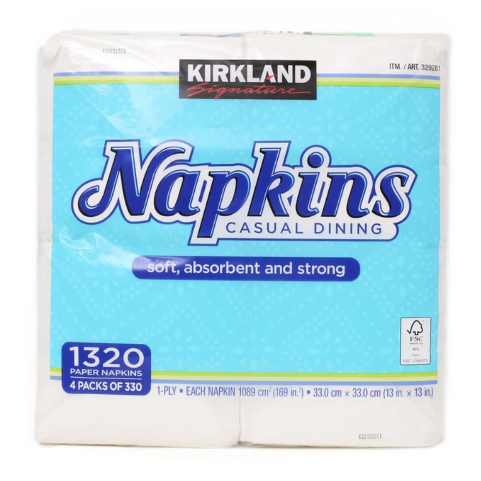 커클랜드 테이블 냅킨 330매 x 4팩 대용량 코스트코 식당 매장 테이블휴지 2개묶음 가능, 1320개 35,900원