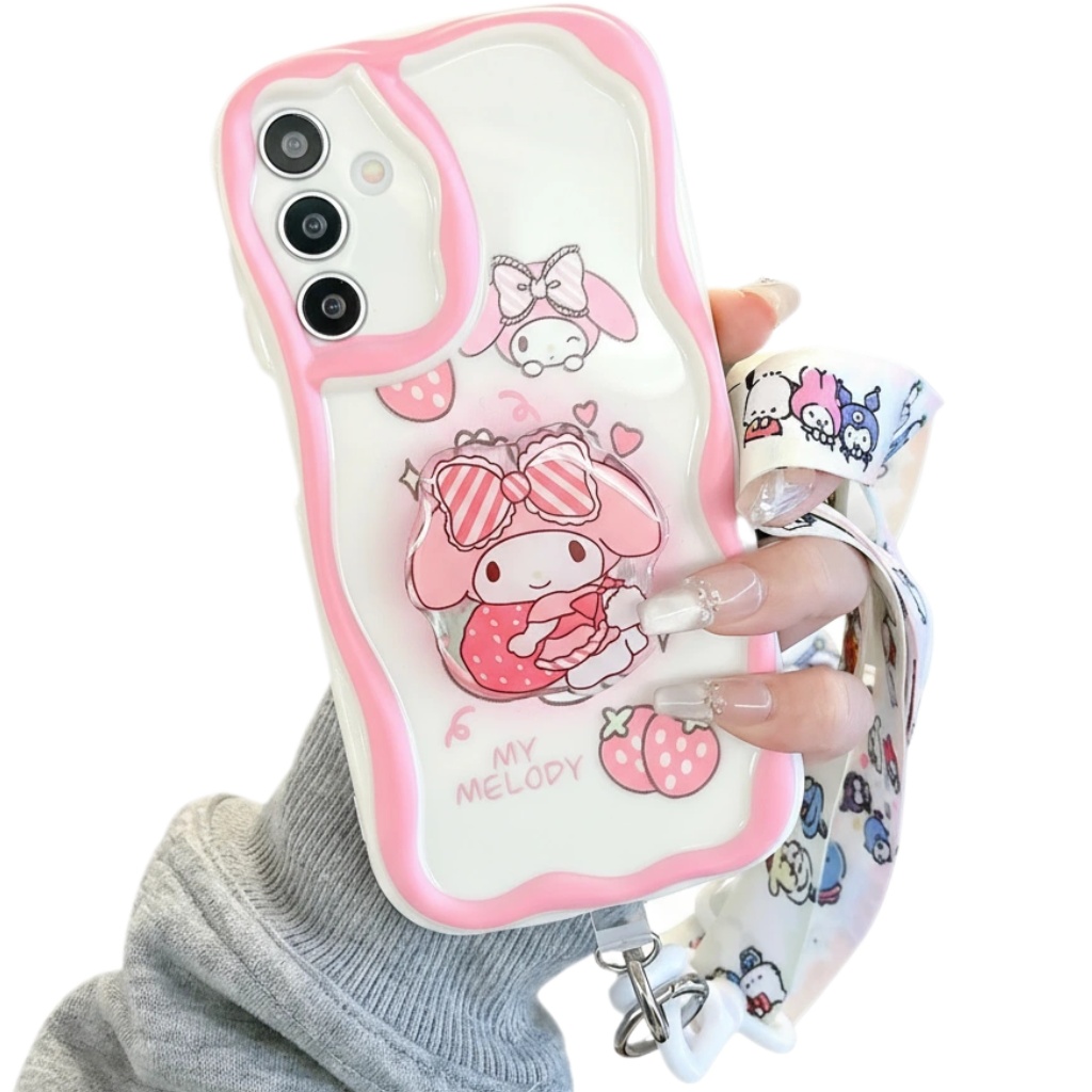 갤럭시 목걸이줄 귀여운 캐릭터 그립톡 홀더 케이스 웨이브 물결 D276 12,600원