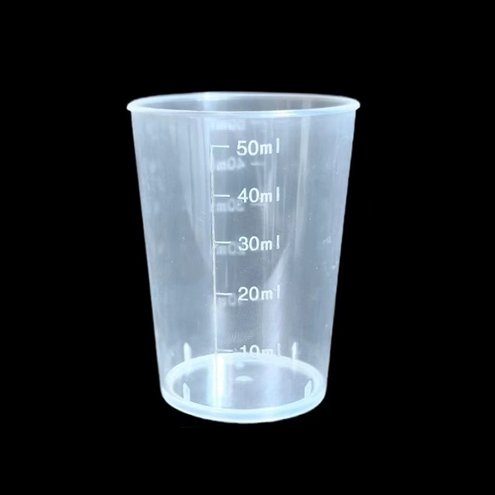 이루아 소형 플라스틱 투명 눈금 계량컵 비커 50ml, 1개, 50ml 3,500원