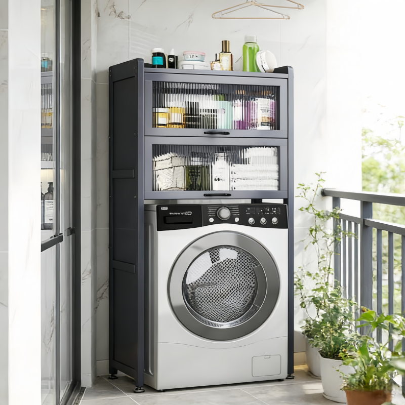 세탁기선반 다기능 수납장 발코니 건조기 선반, 1단, 그레이 102,000원