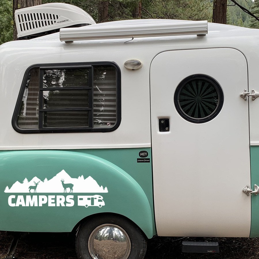 캠핑카 차량용스티커 튜닝 자동차스티커 카라반꾸미기 데칼스티커 10종, 화이트, 1개 10,900원