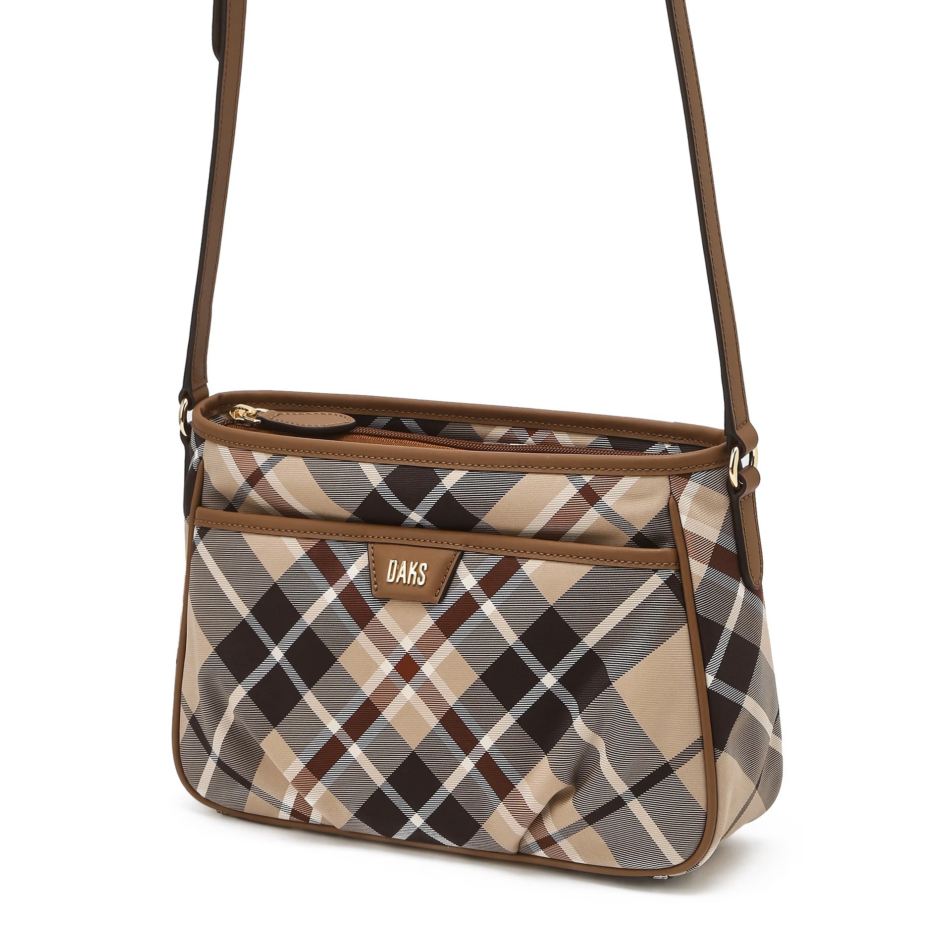 [닥스정품]브라운 체크 크로스백 165,000원