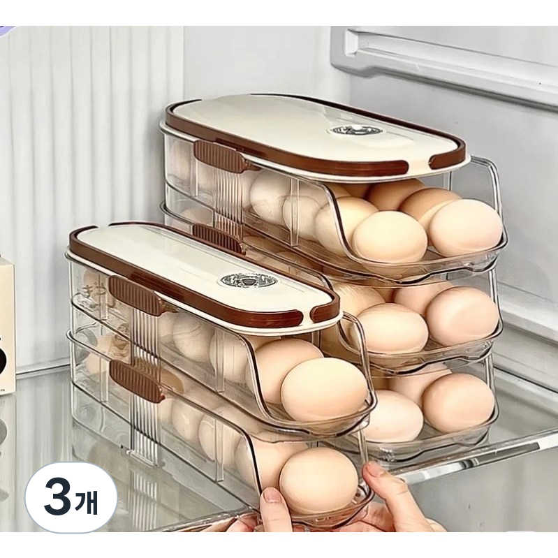스마트 롤링 신선보관 계란트레이, 3개, 색상 27,250원