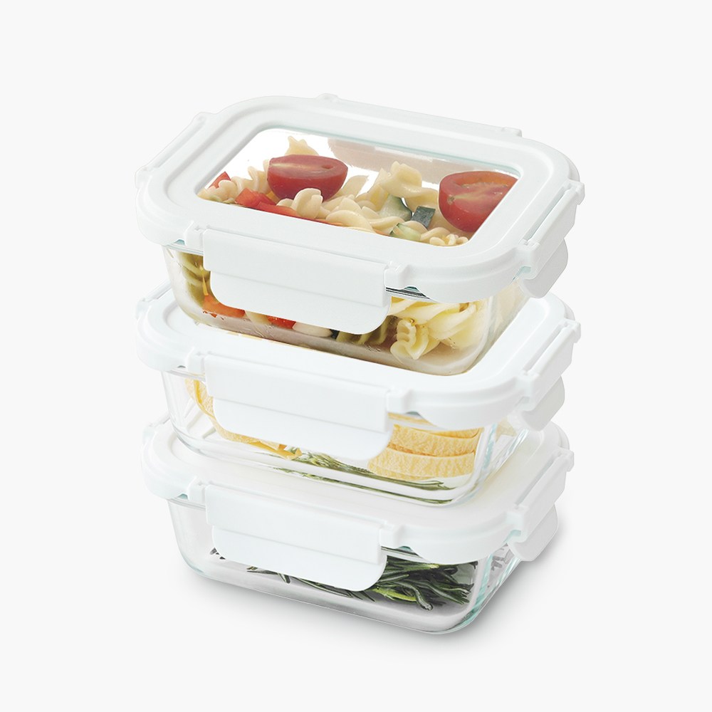 네오플램 클린 내열유리 반찬통세트 밀폐용기세트 3P 400ml 직사각 14,900원