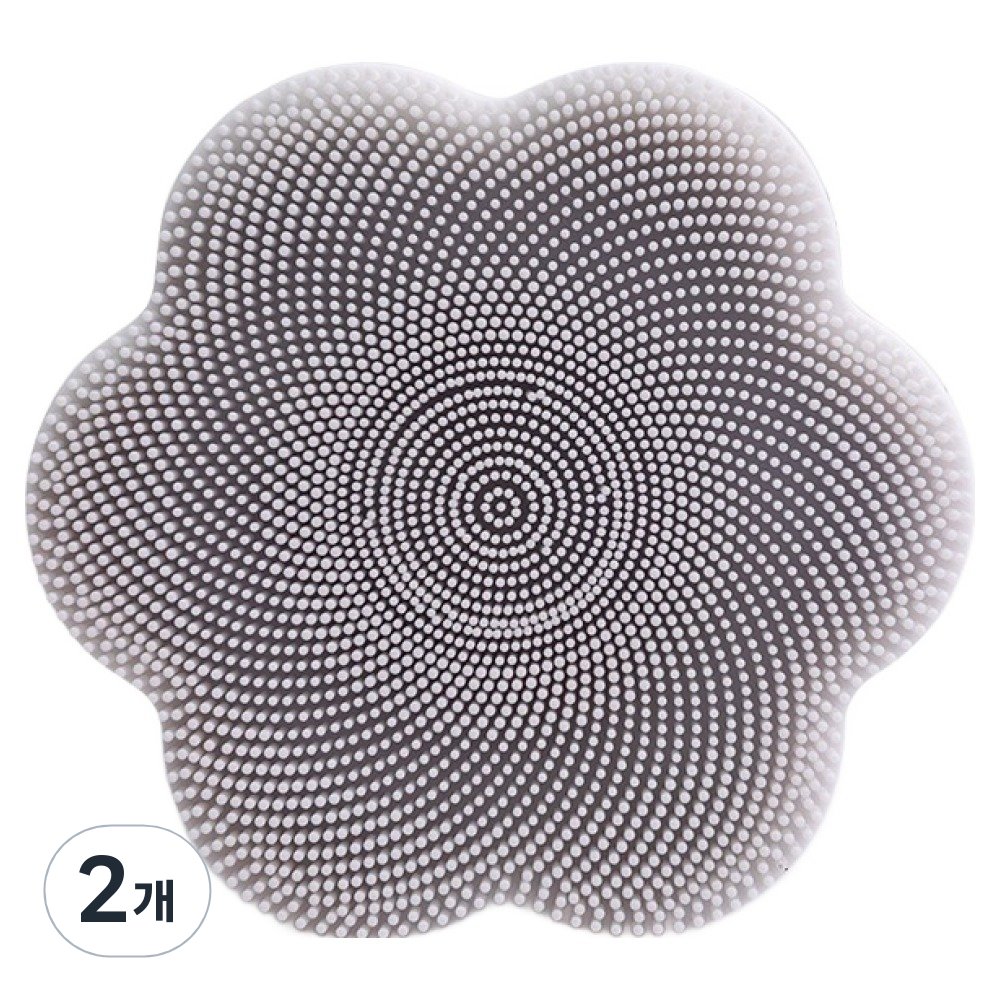 셀비아 실리콘 꽃잎 흡착 모공 딥클렌징 세안브러쉬, 2개, 그레이 14,000원