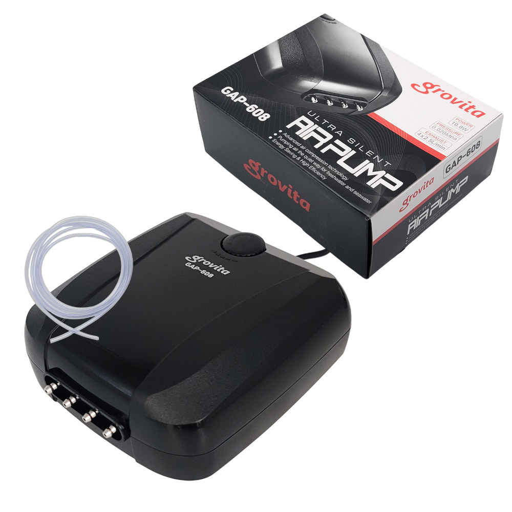 [에어호스2M포함세트] 그로비타 4구 저진동 저소음 에어펌프 GAP-608 기포발생기 산소 기포기 28,470원