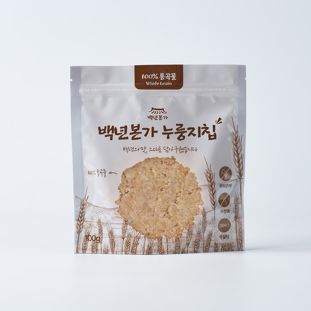 백년본가 국내산 1mm 햇쌀 건강간식 현미 병아리콩 누룽지칩, 100g, 1개 7,530원