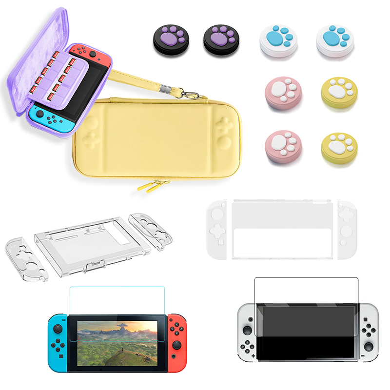 아싸라봉 닌텐도 스위치 OLED 마카롱 컬러 파우치 악세서리 8종 스타터 패키지 세트 22,900원