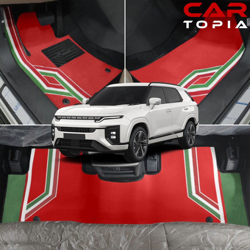 카토피아 KGM 액티언 2세대 1열+2열+트렁크 디자인 카매트 풀세트 코일매트 발판 용품 215,000원