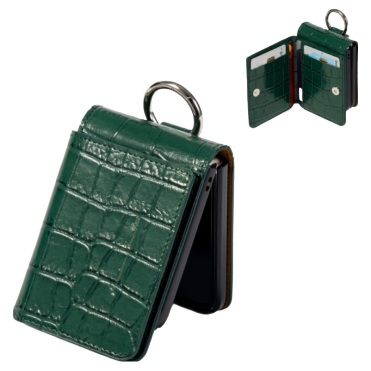 본아띠 아토 천연소가죽 악어 카드 지갑 갤럭시 Z플립 케이스 52,500원