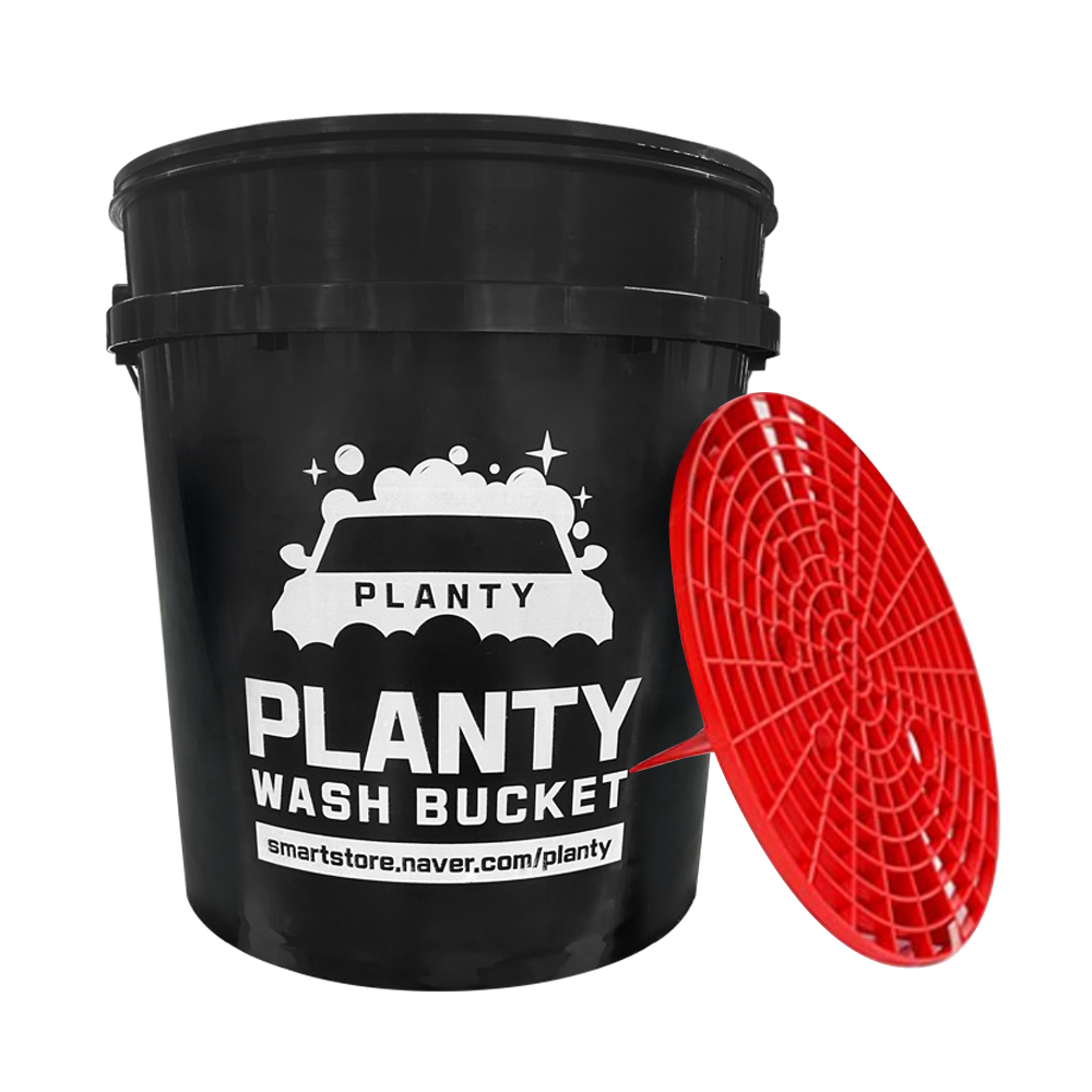 월드크린 플렌티 세차 버킷 + 그릿가드 세트, 18L, 블랙 + 레드 13,300원