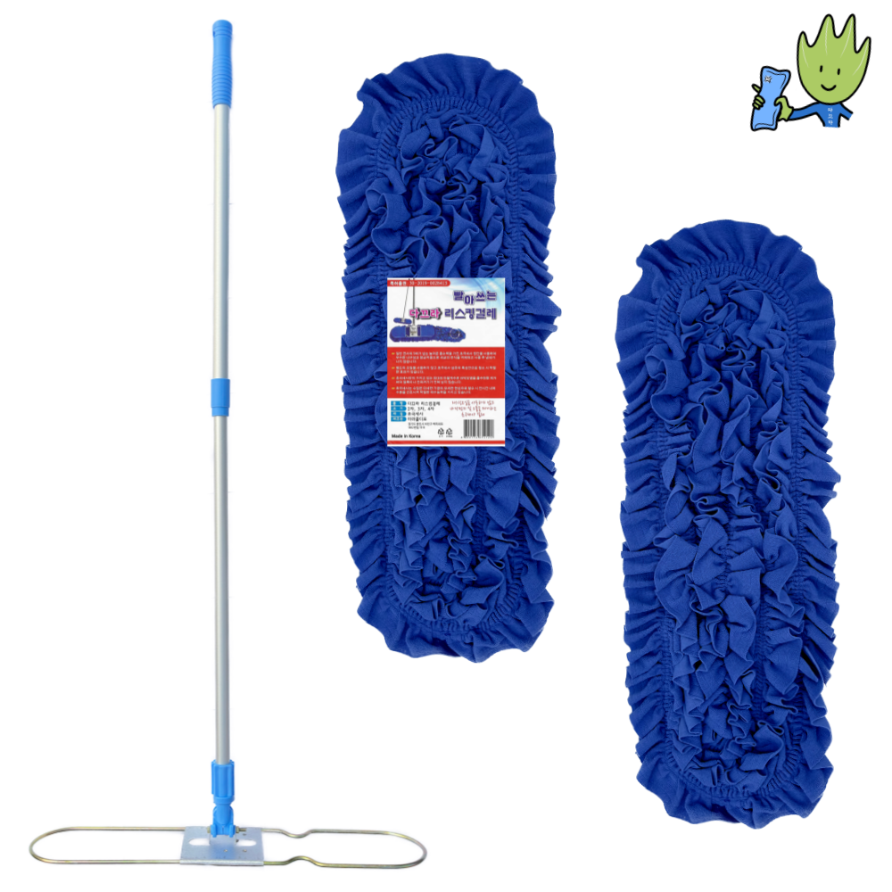 미라클디포 국산 극세사 리스킹 걸레 60cm 90cm 105cm, 2p + 고급 2단 판자루, 1세트 45,900원
