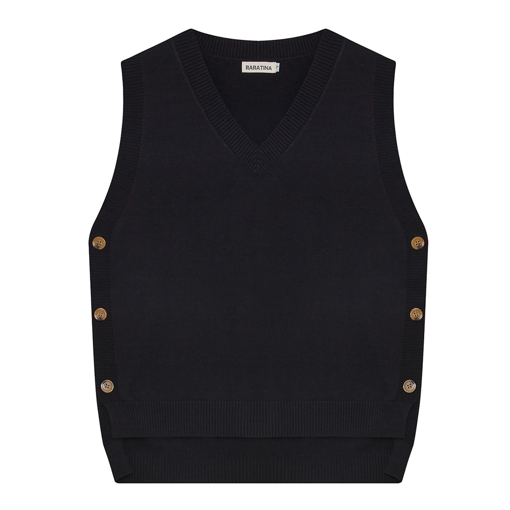 라라티나 여성용 에단 브이넥 버튼 니트 조끼 23,900원
