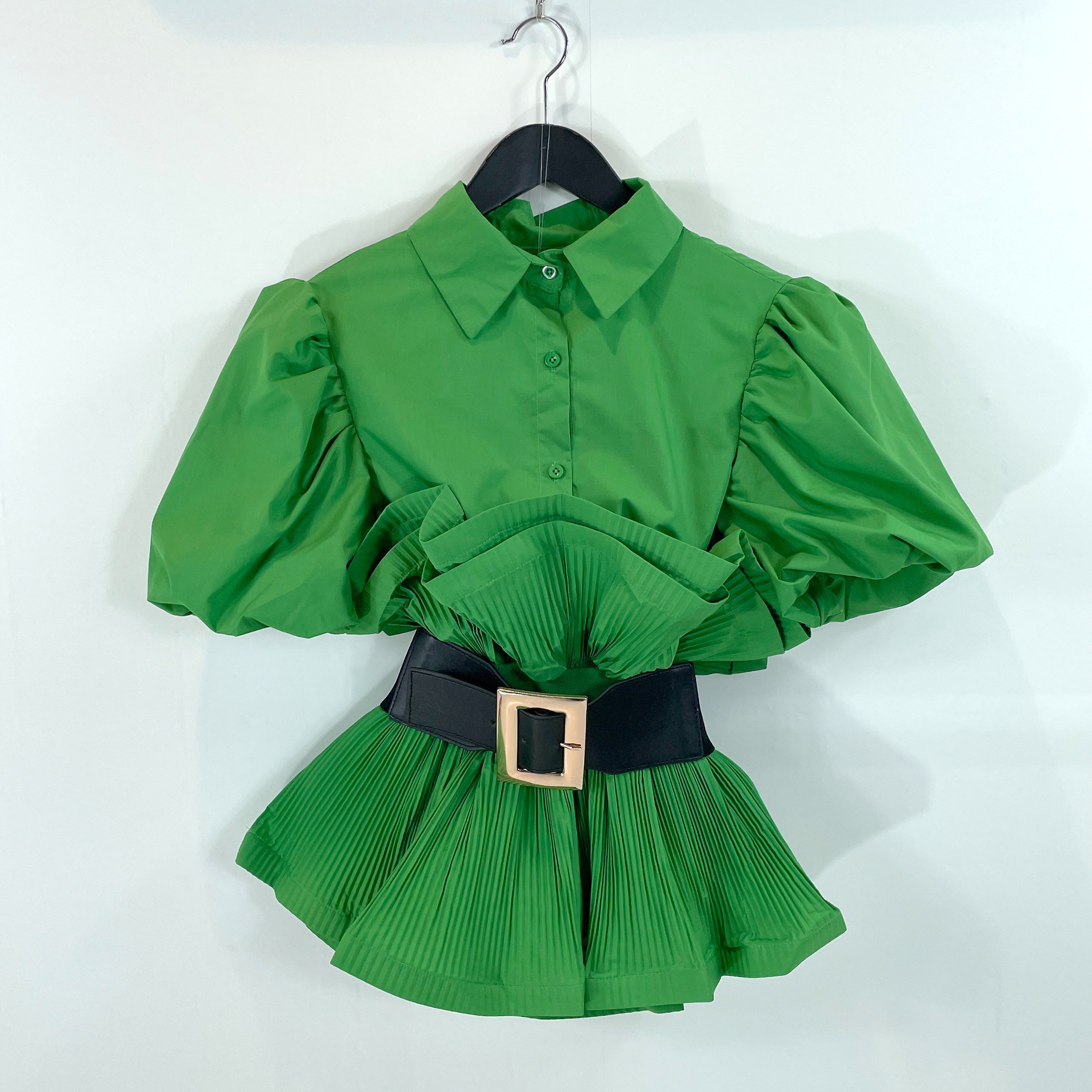 착용자체패셔니스타 스모크밴딩 벨트세트 특이셔츠블라우스 3D입체프릴플리츠 80,620원