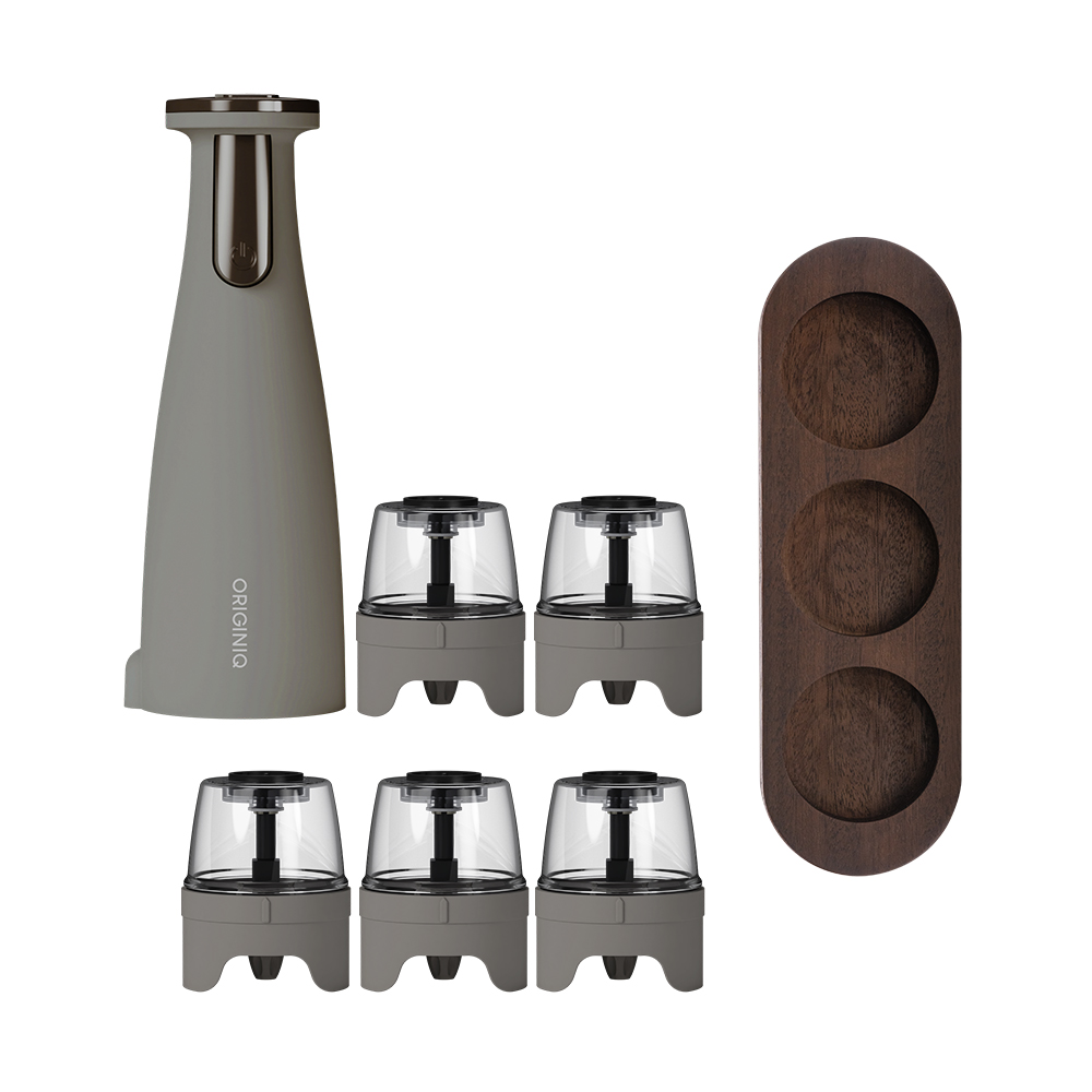 오리지니크 전동 후추 그라인더 풀세트 +탄화티크 우드트레이 (기본입자 분쇄), 1세트 125,800원