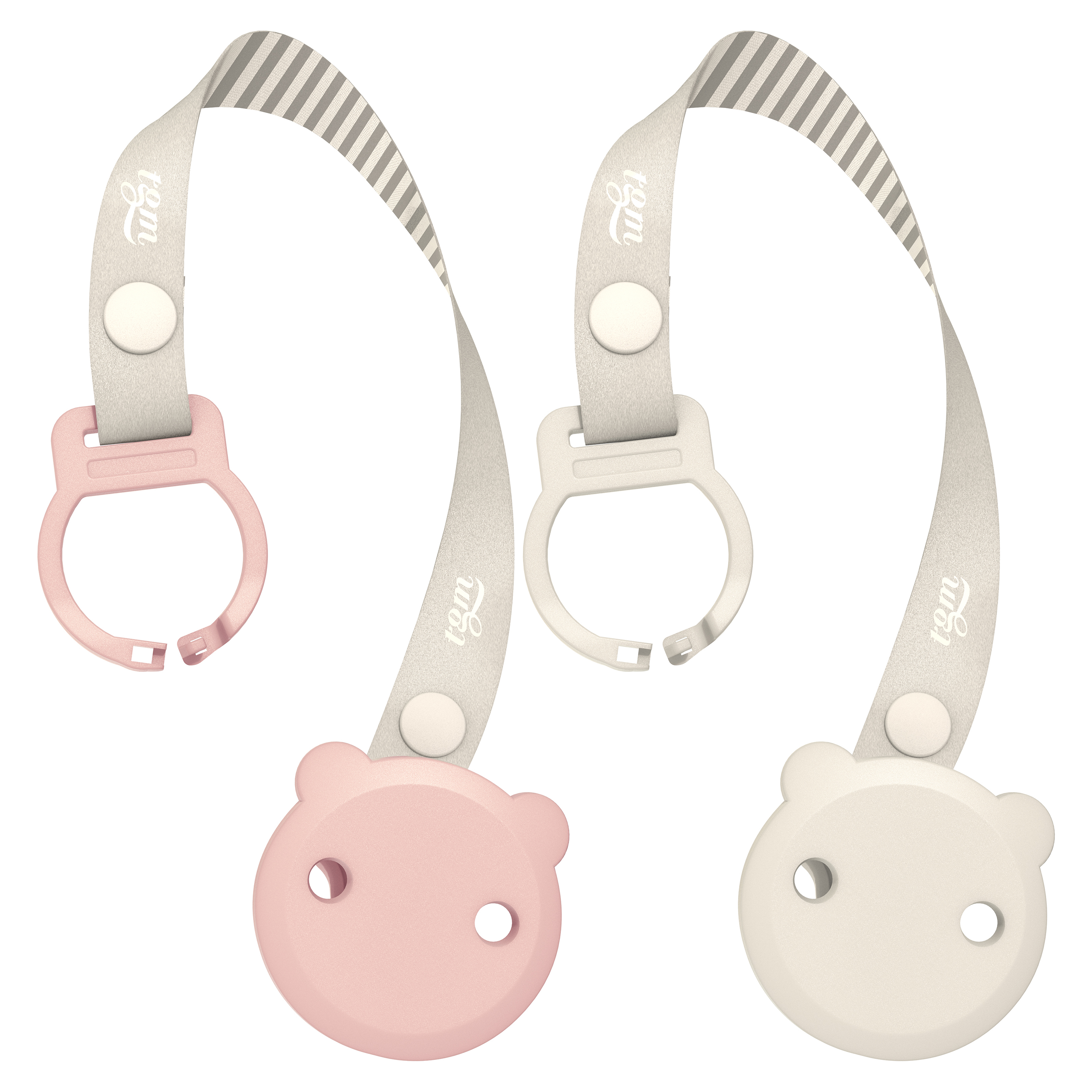 티지엠 곰돌이 노리개 젖꼭지 홀더, 코랄핑크 + 라이트그레이, 1세트 14,860원