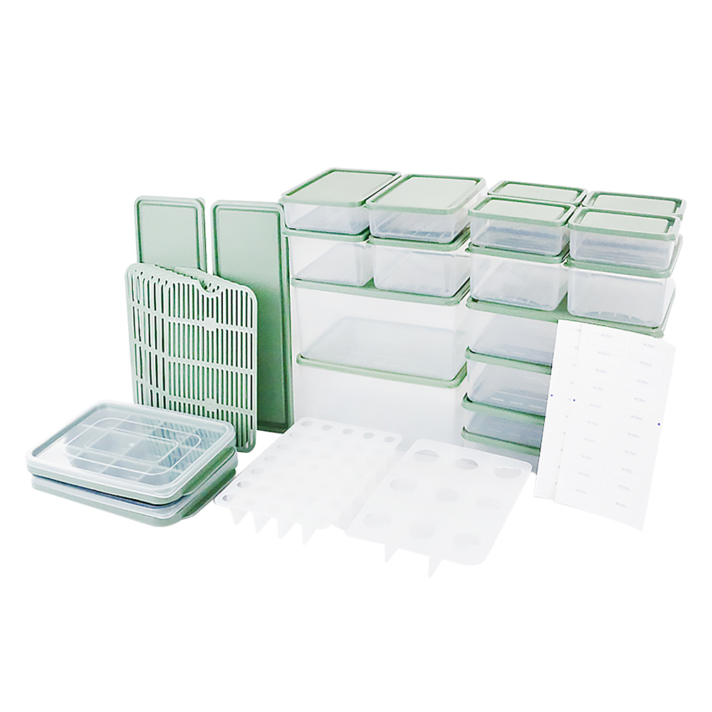 비트리 부드럽게 휘어지는 냉동실 정리용기 시즌2 세트 그린, 1세트, 12종 108,610원