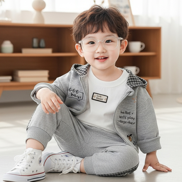 몽실이 체크후드 점퍼세트 상하복 등원룩 외출복 아동 유아 남아 봄 42,900원