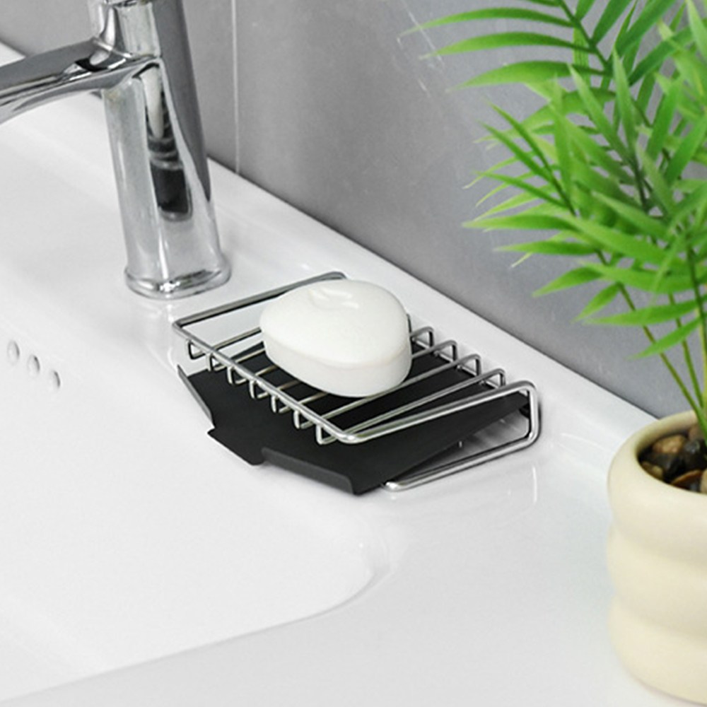 HK sell 클리어솝 스텐 비누받침대 물빠짐 비누거치대 욕실 비누곽 홀더 트레이, 단일 색상, 1개 6,500원