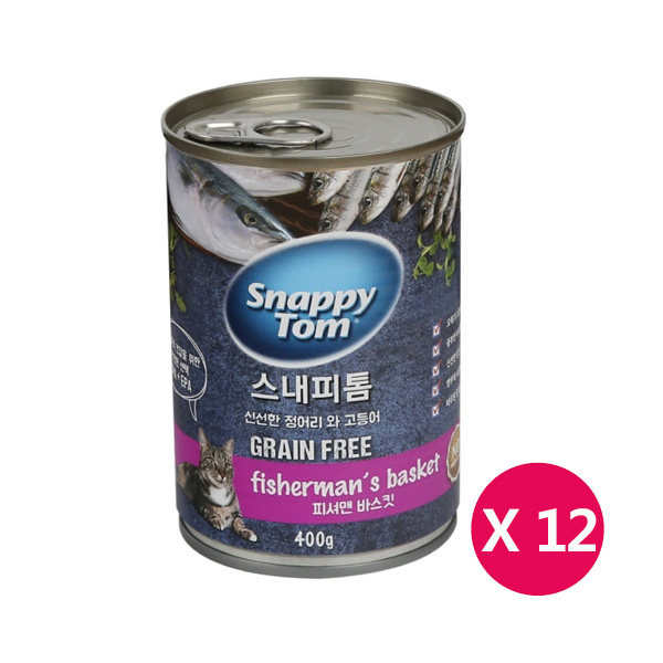 스내피톰 정어리와 고등어 400g 12개 고양이주식캔 31,800원