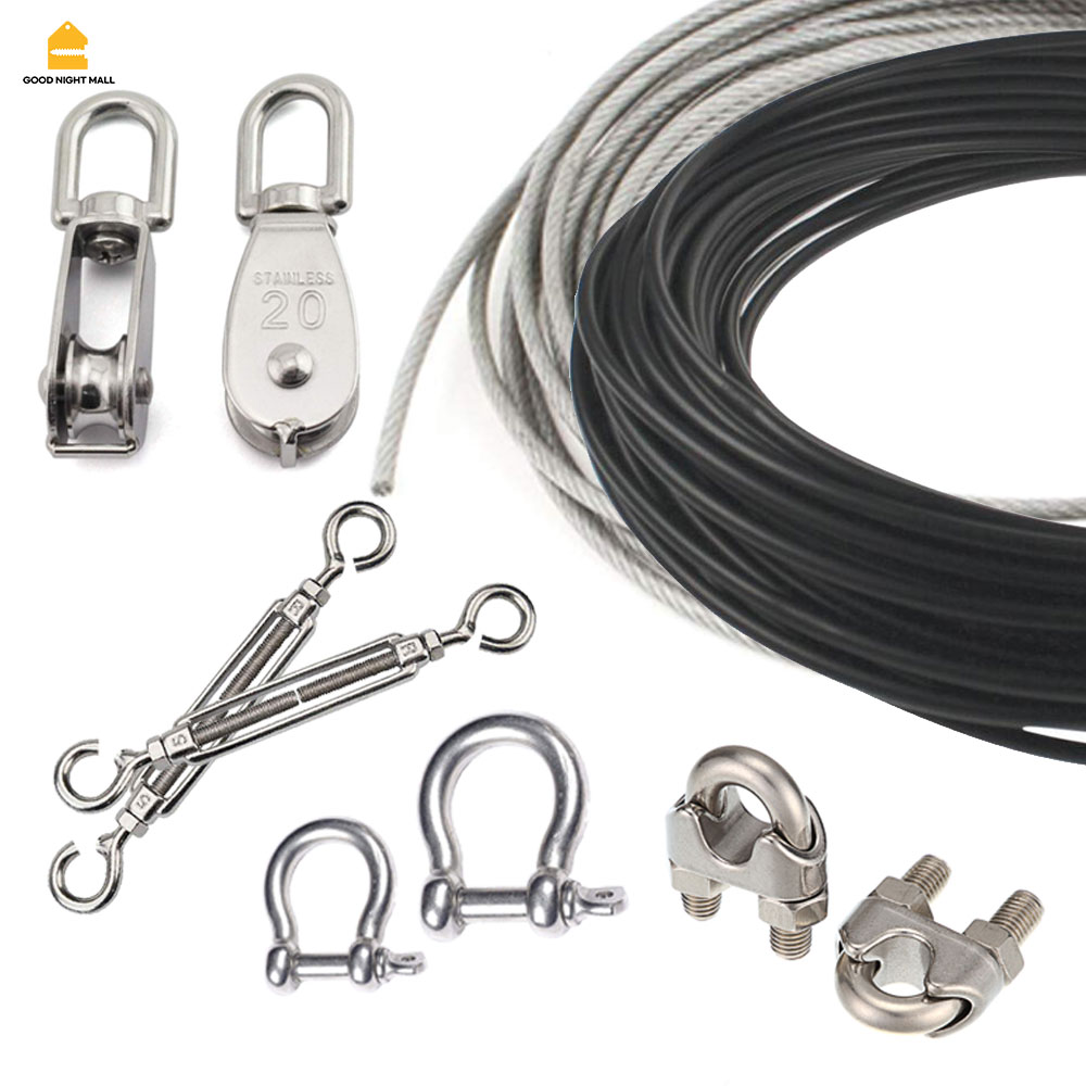 굿나잇몰 코팅 와이어 로프 1M 단위 1.2mm 1.6mm 2mm 2.4mm 4mm 5mm 6mm 방수 빨래줄 와야, 1개 620원