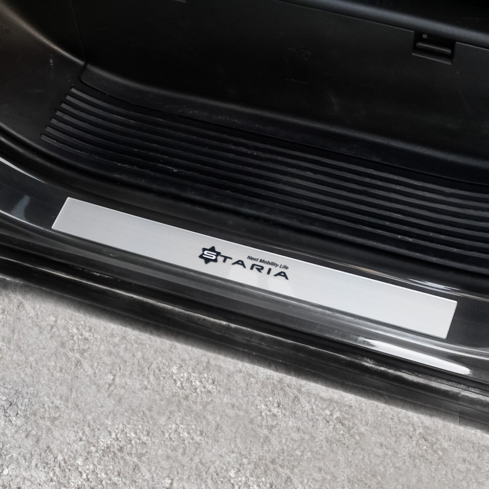 영카클럽 스타리아 호환 도어스커프 아크릴 몰딩 튜닝 용품, 헤어라인실버, 스타리아 34,500원