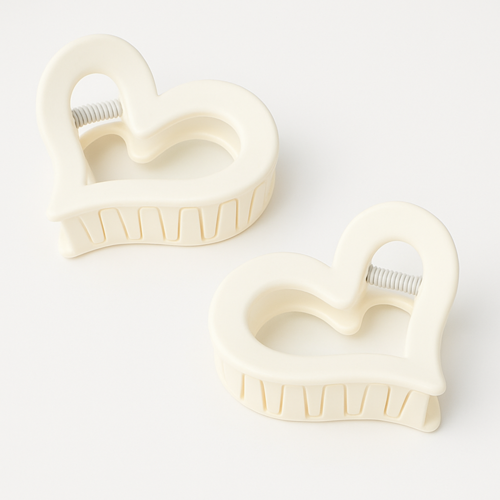 더웨일 러블리 하트 집게핀 2개 4,300원