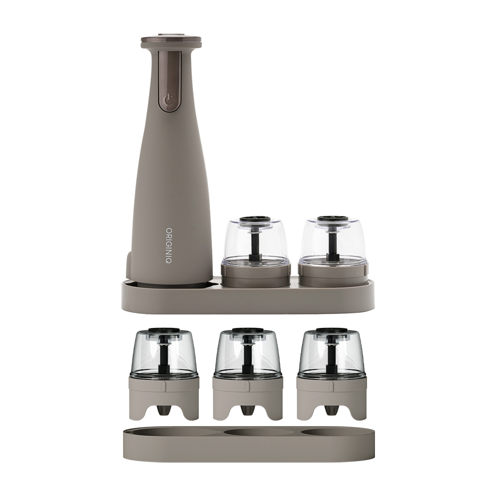 오리지니크 전동 후추 그라인더 풀세트 기본입자 분쇄 (본체1+컨테이너6구+트레이2), 1개, 316ml 82,900원