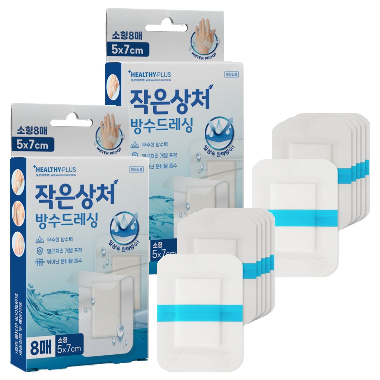 밴드골드 슈퍼포아아쿠아 멸균반창고 1회용, 2개, 8개입 6,900원